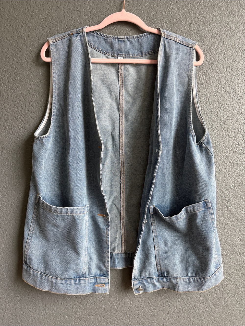 Long denim vest